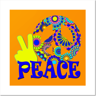 Hippie Peace Sign Posters and Art